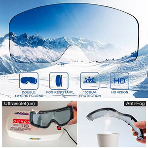 משקפי סקי UV400 הגנה משקפי סנובורד עמידים לרוח ללא מסגרת אוורור אוויר קצף עדשה מקוטבת משקפי סקי מרשם - Product Image 5