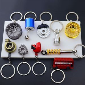 Custom Logo Automotive Car, Parts Set Keychain Pistondisc Brake Rotor Turbo Metal Keychain For Promotion Gift/ - Product Image 2