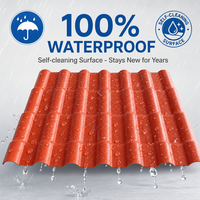 Tôle de toiture en plastique ASA UPVC espagnole imperméable, tuile de toiture en résine synthétique UPVC pour la toiture des maisons résidentielles