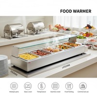 Bain-marie électrique de table professionnel en acier inoxydable OUTE 5 bacs pour buffet et cuisine