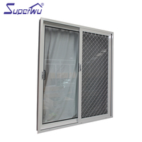 Puerta corredera de color marco blanco de aluminio estándar australiano doble acristalamiento con mosquitera de seguridad al mejor precio