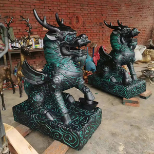 Đồ trang trí Tết Nguyên đán Rồng Qilin bằng đồng nguyên chất hiện đại - Product Image 6