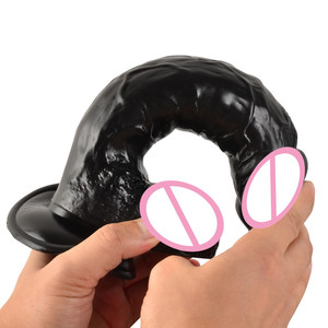 Delove grosir mainan seks dewasa PVC Dildo besar tahan air 24cm tongkat Penis besar wanita untuk wanita - Product Image 5