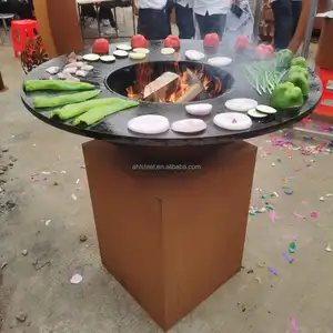 Vente complète de l'usine, directement fourni, corten, barbecue en acier, barbecue à bois, barbecue à bois, barbecue d'extérieur