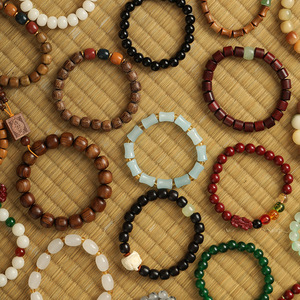 สร้อยข้อมือไม้โรสวูดธรรมชาติสำหรับผู้ชายของแท้สำหรับสะสมสวมใส่ทุกวันอุปกรณ์พิธีชงชาจากต้นกำเนิดเต๋อฮวา - Product Image 1