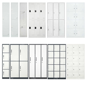 Tủ khóa thép hiện đại 12 cửa với khóa chìa khóa tủ khóa kim loại màu xám để sử dụng ngoài trời trong phòng tập thể dục văn phòng nhân viên/nhân viên lưu trữ - Product Image 6