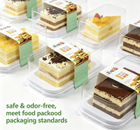 Boîtes à emporter jetables ovales en plastique PET transparent, écologiques, pour sandwichs, hamburgers, pizzas, gâteaux, pâtisseries, emballages alimentaires 2