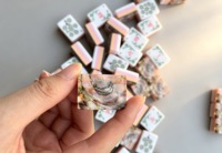 Nouvelles tuiles de mahjong portables en acrylique de luxe américaines modernes personnalisées pour le poker et le divertissement