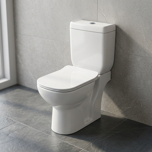 WC en céramique à poser au sol, deux pièces, à double chasse cyclonique, pour salle de bain, vente en gros à prix abordable - Product Image 5