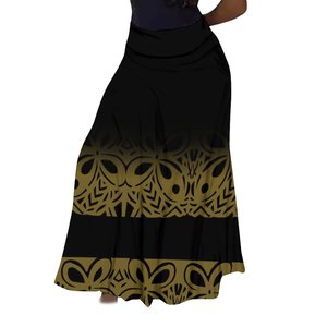 Nouveautés <span class=keywords><strong>Jupe</strong></span> longue à imprimé tribal polynésien personnalisé à fleurs <span class=keywords><strong>Jupe</strong></span> d'été pour femmes Grande <span class=keywords><strong>jupe</strong></span> évasée pour fête Vacances Taille haute - Product Image 3