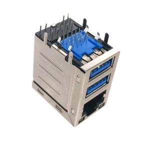 05-A00137263-1 1000 M RJ45 2 USB Stecker Jack Stapel 3,0 mit Transformator Modular Jack - Product Image 3