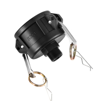 Acoplamiento Camlock Tipo B de PP, Adaptador de Tanque IBC con Rosca Macho BSP NPT de 2 Pulgadas a 3/4 Pulgadas, Conector para Manguera de Riego de Jardín