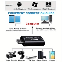 Carte de capture vidéo 1080p HDTV compatible HDMI, boîtier d'enregistrement pour PS4, caméscope, MP4, en alliage d'aluminium, pour diffusion en direct