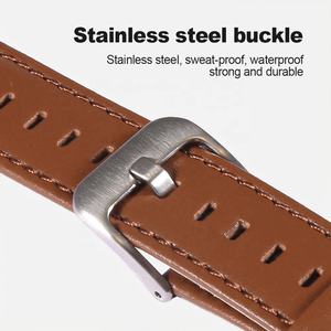 Vente en gros d'ensembles bracelet en cuir véritable souple, vintage, de luxe et tendance avec boucle magnétique pour Apple Watch 11 10 - Product Image 5