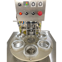 Machine de scellage de Film plastique, rotative, semi-automatique, pour emballage de papier plastique, PP PET PS PET, boîte de tasses, rondes