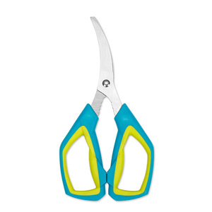 Shrimp Deveining <b>Scissors</b> Stainless Steel Blue And Yellow Elbow Shape For Home <b>Kitchen</b> Use - Product Image 4