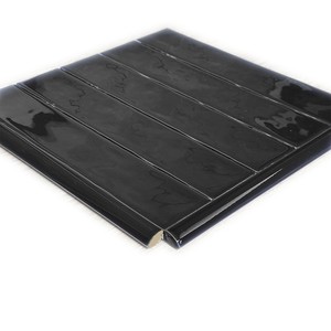 Azulejo Corner Creta 25 Negro Brillante Irregular 1 x 25 cm - Product Image 4