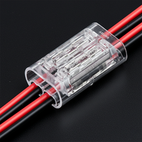 Connecteurs rapides pour fils fins 2 broches, bornes de raccordement transparentes sans outil pour spots encastrés, câblage PC basse tension 22AWG