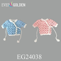 Robe Mini Classique Simple au Crochet Style Vintage, Cadeaux de Faveur pour Baby Shower, Kits de Décorations 100% Coton pour Baptême EG24038