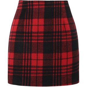 Jupe plissée FOXA pour femme, taille haute, mini, moulante, style crayon, mode automne, au-dessus du genou, en tissu tissé - Product Image 1