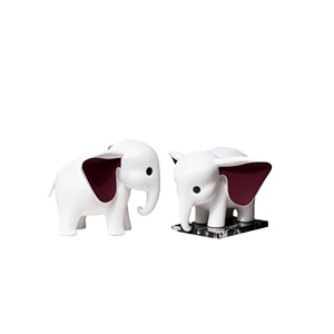 Scultura Moderna <span class=keywords><strong>di</strong></span> Coppia <span class=keywords><strong>di</strong></span> <span class=keywords><strong>Elefanti</strong></span> Bianchi - Statuetta Personalizzata, Decorazione Artigianale in Resina per Soggiorno e Camera da Letto Moderni - Product Image 1