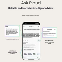 Version Internationale Plaud Note Pro AI WAV, Enregistreur Vocal Intelligent en Alliage d'Aluminium USB 2.0 pour Protocoles de Réunions et Appels
