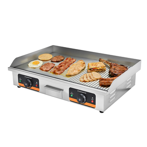 Plancha Eléctrica Comercial para <span class=keywords><strong>Restaurante</strong></span>, 4400W, Plancha de Sobremesa con Superficie Plana, Temperatura Ajustable, Acero Inoxidable - Product Image 1