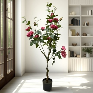 Alla rinfusa di rose di seta artificiale albero di nozze a casa di natale san valentino decorazioni rose finte piante per uso interno esterno - Product Image 1