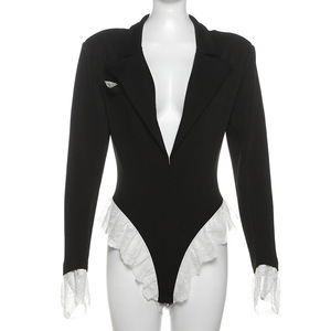 Pagliaccetti corti da donna Skinny da donna in <span class=keywords><strong>pizzo</strong></span> tute da donna per feste San Valentino tutine da adulti Sexy da donna sotto il flap - Product Image 3