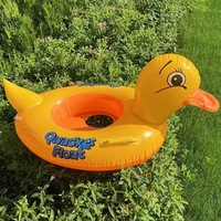 Bouée gonflable écologique en PVC en forme de canard pour enfants, idéale pour l'apprentissage de la natation et les jeux aquatiques, vente en gros