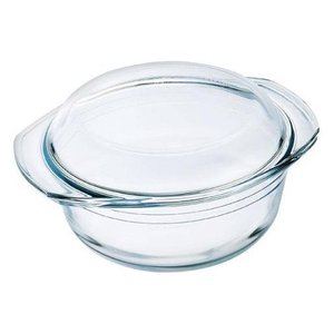 Plat à four en verre trempé (21x18x9cm) avec couvercle transparent 207AC00 1743 - Product Image 1