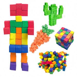 Revolutionary DIY Fidget Sensory EVA <b>Foam</b> Cubes Starter Set Assorted Colors Puzzle Building <b>Block</b> Toys - Product Image 5