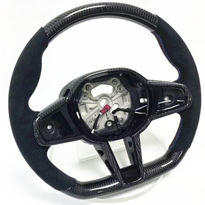 Para <span class=keywords><strong>BMW</strong></span> 3 4 5 6 7 Series X3 X4 <span class=keywords><strong>M3</strong></span> M4 <span class=keywords><strong>CS</strong></span> para gamuza medio volante fibra de carbono seca estilo F G cordón calentado - Product Image 5