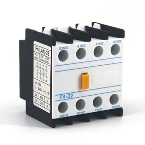 Contactor auxiliar de CA 2NO 2NC con contactos auxiliares NO NC, de 380V 220V 10A, de 1, 2, 1, 2, 2, 2NC