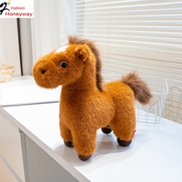 Peluche Cheval de Simulation Rembourrée en Coton PP pour Poupée Poney pour Filles, Anti-Stress, Cadeau d'Anniversaire