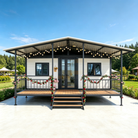 Maison conteneur de luxe extensible avec 3 chambres, 1 salon, 1 salle de bain entièrement équipée et cuisine - Mini-maisons pour adultes, hôtel, villa