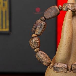 Natural Agarwood Bracelet Near Sinking Authentic Oud Beads Small <b>Men</b> Size Luxury Handcrafted Gift Jewelry - Product Image 3
