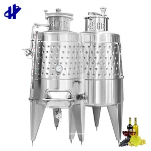 Tangki Fermentasi Anggur Buah, 1000L 3000L 5000L Stainless Steel 304 Tangki Fermenter Bir