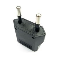 Adaptateur Euro vers États-Unis, Amérique, Japon, Canada, 2 broches rondes, Europe, UE, Allemagne, France