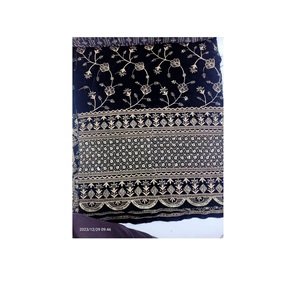 Top Demanded Knitted Heavy Velvet Daman Work Material Antiestático Dobby Style para ropa de fiesta elegante Vestidos de novia Exportación - Product Image 1