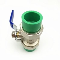 Liste des prix marché de Yiwu 32mm PPR Double Union vannes à boisseau sphérique en laiton