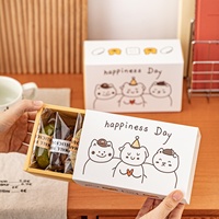 Boîte cadeau portable avec poignée, imprimé chiot mignon, vide, pour emballage de biscuits, bonbons et confiseries