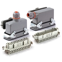 Connecteur rectangulaire industriel BYLJQ HE-018/HE-024 en aluminium et laiton, à vis mâle-femelle, robuste, pour prise et fiche d'alimentation