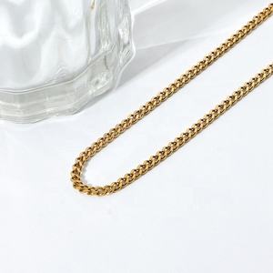 Artivelle Dainty 3mm 18K Gold Plated Stainless Steel Casual/Sporty Stacking Miami Cuban Link Chain Feet <strong>Anklets</strong> For Women - Product Image 5