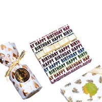 Rouleau de papier de soie d'emballage cadeau de fleur d'estampage à chaud de feuille d'or étanche personnalisé pour l'emballage des vêtements
