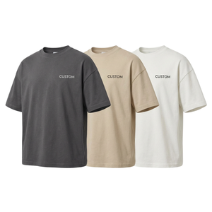 T-shirts pour hommes de haute qualité, surdimensionnés, design personnalisé, tissu lourd - Product Image 2