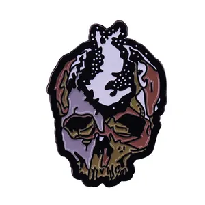 Skull Enamel Brooch Enamel Pin This skull badge is sure to keep you company and make any collar shine with flair