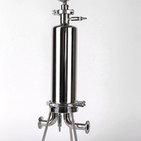 Boîtier de filtre à liquide sanitaire en acier inoxydable 304 316L électro-polissé, entrée/sortie à bride Tri-Clamp, pression d'eau 10 bars