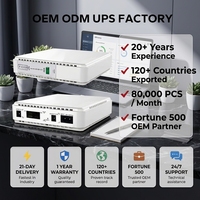 2026Penjualan Terlaris Mini DC UPS 10000mAh Baterai LiFePO4 2500mAh 4PCs Output DC 5V 9V 12V 24V 21W Port USB