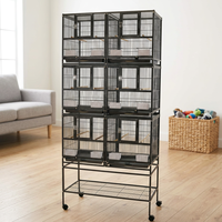Cage à oiseaux pliable de luxe, grande cage à perroquets personnalisable, structure stable à motif uni, boîte d'élevage d'oiseaux, volière